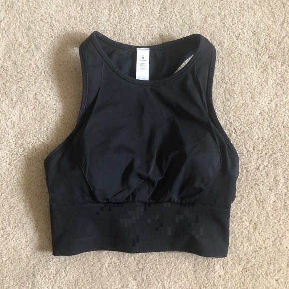 Lululemon Ebb to Train Sports Bra Black  Size 4  Medium Support, C/D Cup - Picture 3 of 8